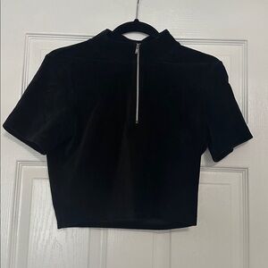 Alo Yoga Micro Corduroy Winter Break Mock Tee - Medium